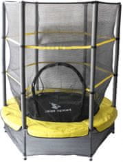 Aga Dětská trampolína 140 cm Yellow + ochranná síť