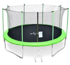 Legoni Trampolína 366 cm Light Green + vnitřní ochranná síť + žebřík