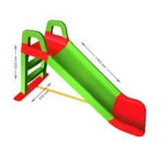 Aga4Kids Skluzavka s madlem 140 cm Zeleno-červená