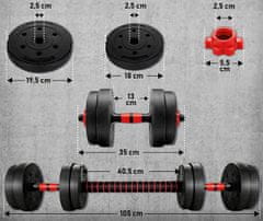 Tresko Nakládací činky 15 kg