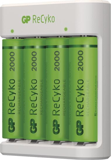 GP Nabíječka baterií GP Eco E411 + 4× AA ReCyko 2100