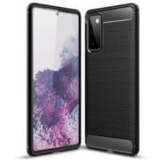 FORCELL Obal / kryt na Samsung Galaxy S20 FE černý - Forcell CARBON