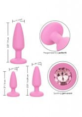 CalExotics Calexotics First Time Crystal Booty Kit pink sada análních kolíků