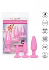 CalExotics Calexotics First Time Crystal Booty Kit pink sada análních kolíků