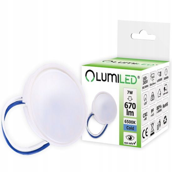 LUMILED Vložte LED modul 7W 670lm 6500K 120°