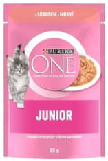 Purina ONE JUNIOR losos ve šťávě 26×85 g