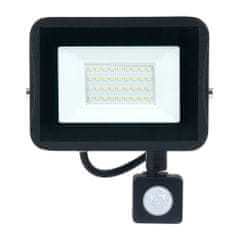 Berge LED reflektor IVO s čidlem PIR - 30W - IP65 - 2550Lm - teplá bílá - 3000K