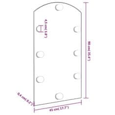 Petromila Zrcadlo s LED světly 90 x 45 cm sklo obloukové