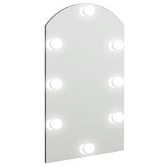 Vidaxl Zrcadlo s LED světly 70 x 40 cm sklo obloukové