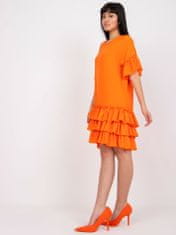 Gemini Dámské šaty-CHA-SK-1407-3.58P-oranžové S/M