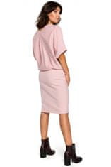BeWear Dámské šaty B097 - BEwear L/XL pudrovo-růžová