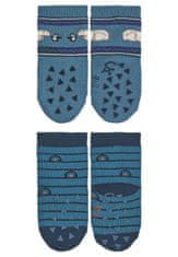 Sterntaler ponožky na lezení protiskluzové 2 páry lední medvěd, modré 8112121, 18