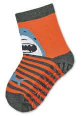 Sterntaler ponožky ABS protiskluzové chodidlo SUN šedé, žralok 8022204, 18