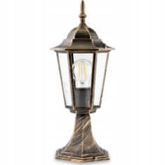 LUMILED Zahradní lampa E27 stojací lucerna BELLIS 40cm PATINA