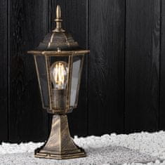 LUMILED Zahradní lampa E27 stojací lucerna BELLIS 40cm PATINA