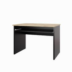 Nejlevnější nábytek Kancelářský PC stůl NEJBY GIANNI, černá/dub wotan