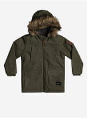 Quiksilver Khaki klučičí parka s kapucí a umělým kožíškem Quiksilver Storm Drop 116