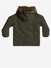 Quiksilver Khaki klučičí parka s kapucí a umělým kožíškem Quiksilver Storm Drop 116