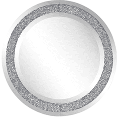 Beliani Nástěnné zrcadlo stříbrné ø70 cm ERBRAY