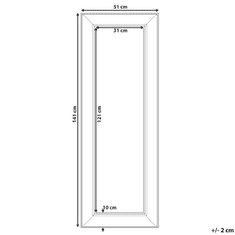 Beliani Nástěnné zrcadlo v barvě starožitného zlata 51x141 cm BELLAC