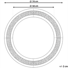 Beliani Nástěnné zrcadlo stříbrné ø70 cm ERBRAY