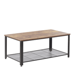 Beliani Konferenční stolek z tmavého dřeva s černým ASTON