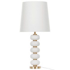 Beliani Stolní lampa 80 cm bílá / zlatá FRIO
