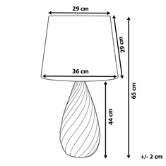 Beliani Stolní lampa černá/stříbrná 65 cm VISELA