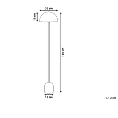 Beliani Kovová měděná stojací lampa MACASIA