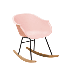 Beliani Houpací růžová židle HARMONY