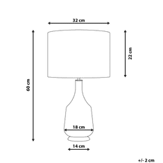 Beliani Červená stolní lampa TRIVERSA