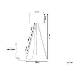 Beliani Stojací lampa bílá TOBOL