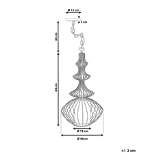 Beliani Černá závěsná lampa KOLVA