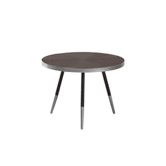 Beliani Kavárenský stolek tmavěhnědo-stříbrný RAMONA