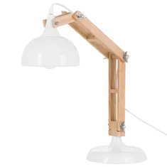 Beliani Bílá pracovní stolní lampa SALADO