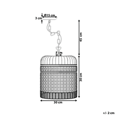 Beliani Stropní lampa černá CELON