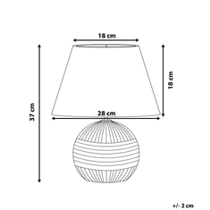 Beliani Luxusní hnědá noční stolní lampa SADO