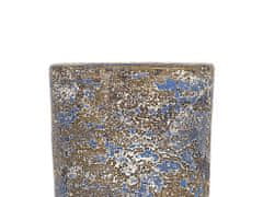 Beliani Dekorativní váza zlato modrá CALLATIS