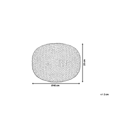 Beliani Kulatý béžový polštář na sezení 40x25 cm CONRAD