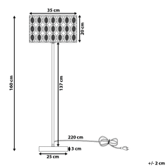 Beliani Zářivá stojací lampa TENNA