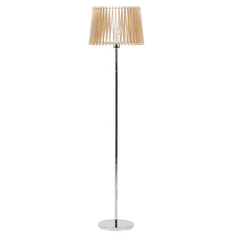 Beliani Světle dřevěná stojací lampa FORGE