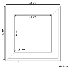 Beliani Nástěnné zrcadlo ve zlaté barvě 60 x 60 cm PLERIN