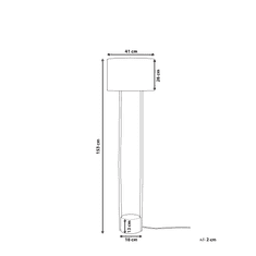 Beliani Bílá stojací lampa 153 cm REMUS