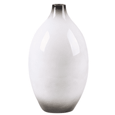 Beliani Dekorativní váza 36 cm bílá BAEZA
