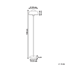 Beliani Stojací lampa 148 cm černá / zlatá SENETTE