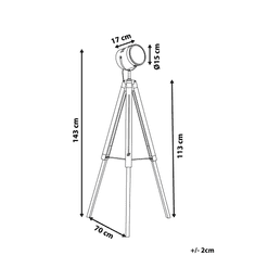 Beliani Moderní stojací lampa s černými nohami ALZETTE