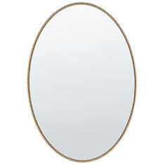 Beliani Nástěnné zrcadlo 83 x 57 zlaté OUVEA
