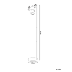 Beliani Stojací bílá lampa 149 cm CORBONES