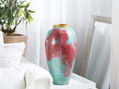 Beliani Dekorativní váza červeno zelená CARTEIA