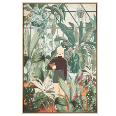 Beliani Zarámovaný obraz na plátně dívka 63 x 93 cm vícebarevný FARNETA